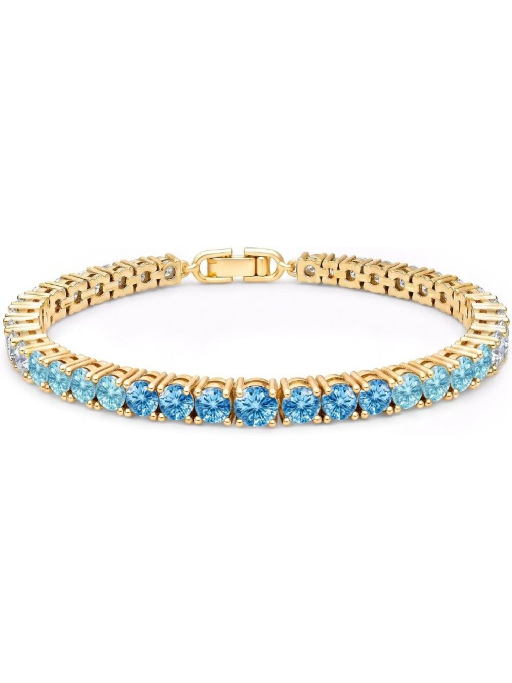 Chic Crystal Tennis Bracelet for Women - Elegant Jewelry Gift with Box